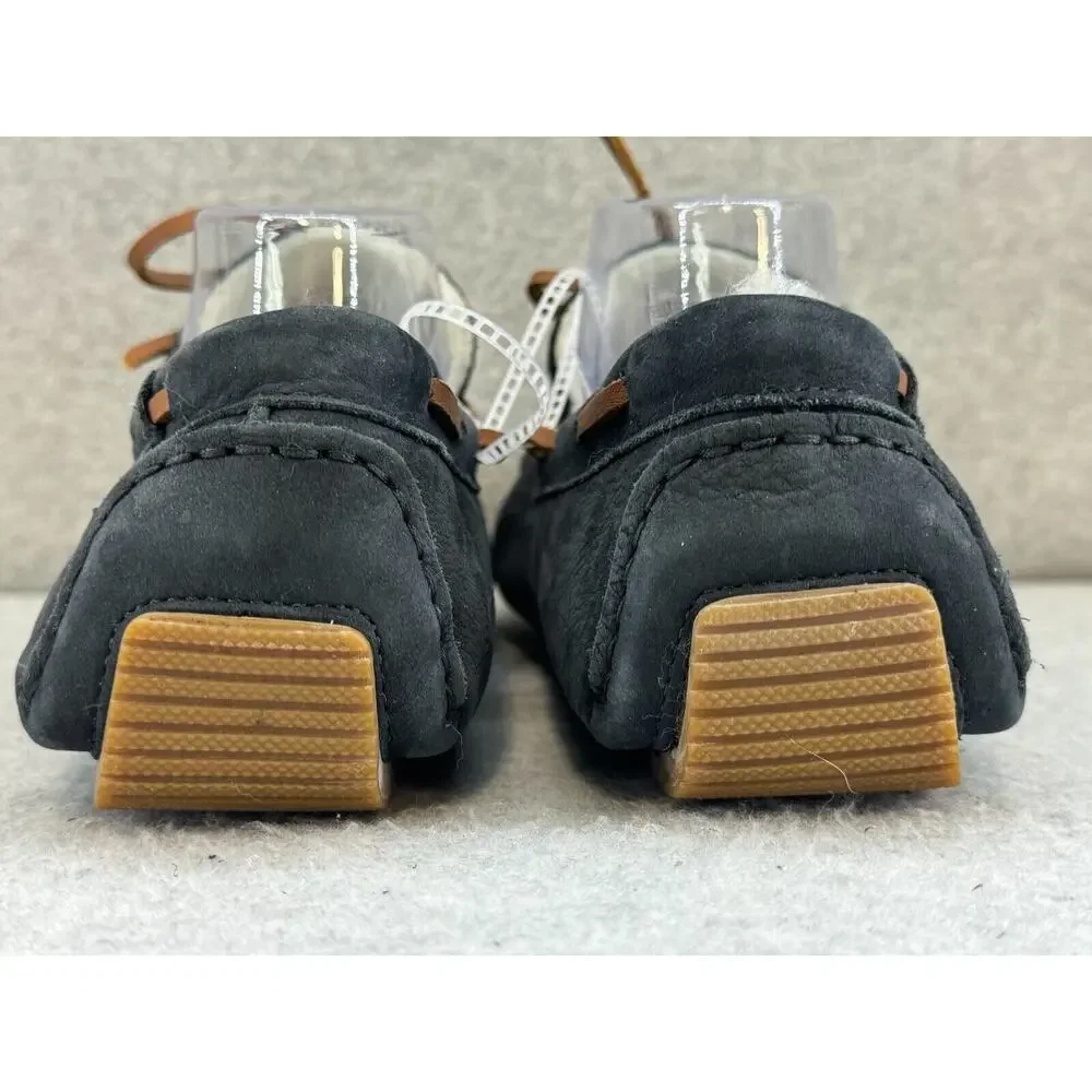 Rockport Rhyder Tie Slipper Moccasin Driver NAVY Suede Leather - Size 10M